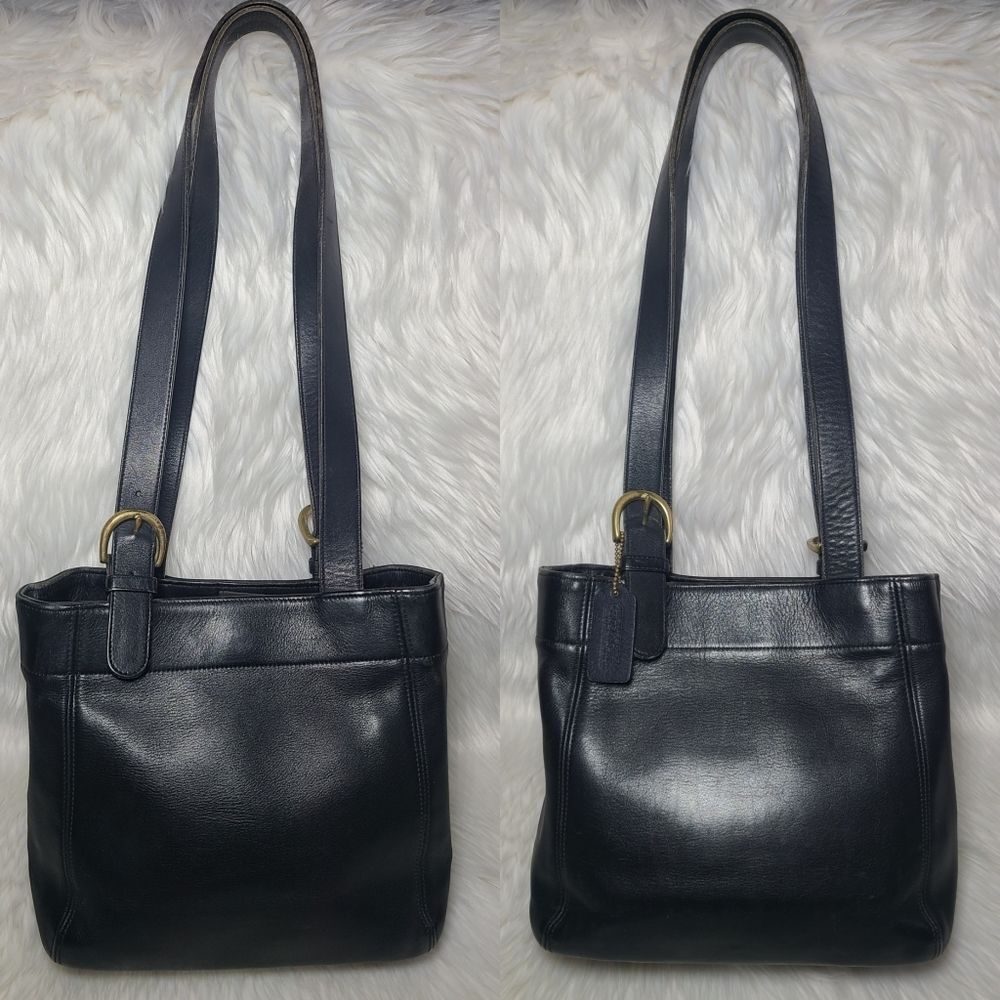 COACH|Vintage Waverly Black Leather Shoulder Tote Bag